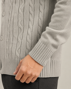 Men's Cable Knit Five-Button Cardigan