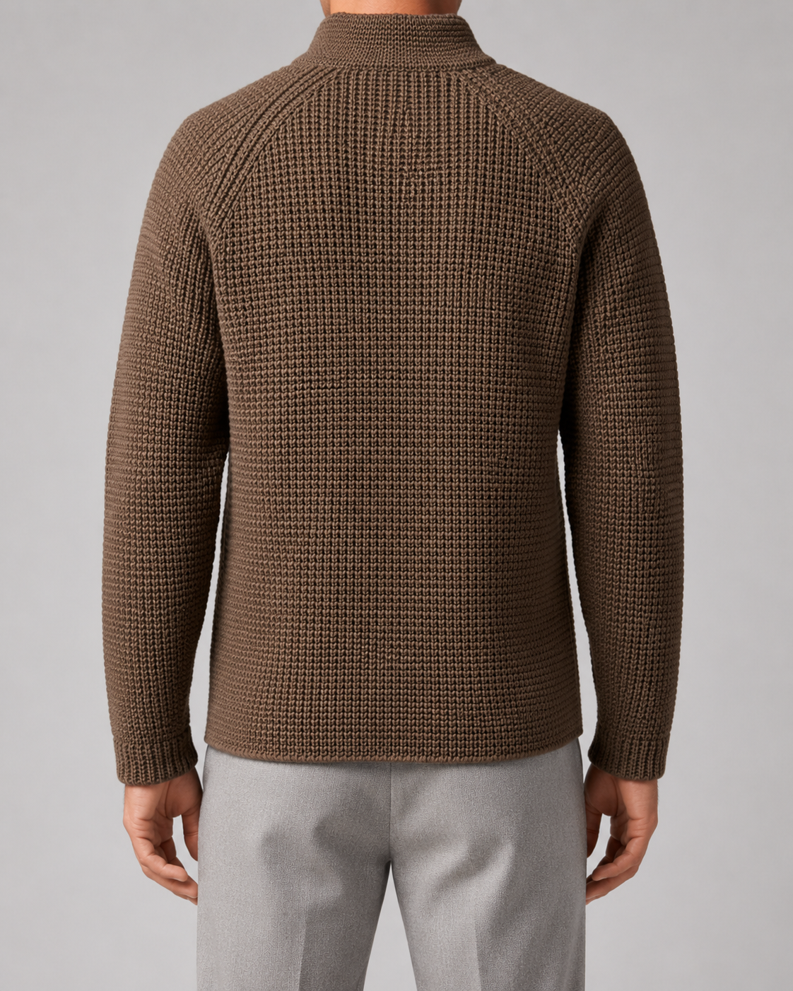 Men's Chunky Knit Patch-Pocket Cardigan