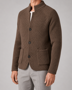 Men's Chunky Knit Patch-Pocket Cardigan