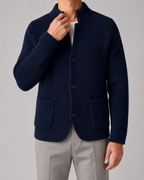 Men's Chunky Knit Patch-Pocket Cardigan