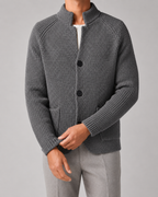 Men's Chunky Knit Patch-Pocket Cardigan