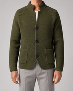 Men's Chunky Knit Patch-Pocket Cardigan