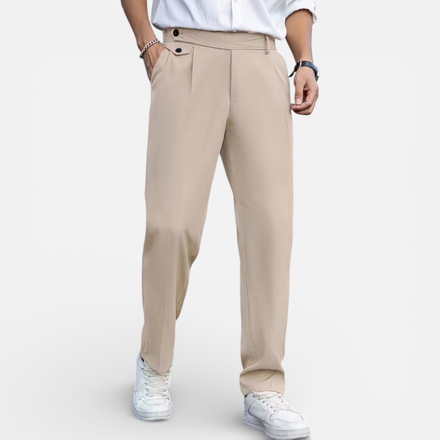 Men's Tailored Straight-Leg Dress Pants