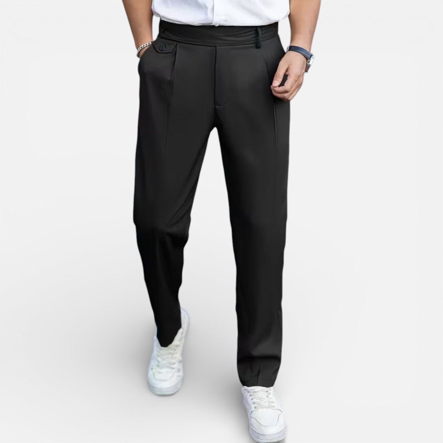 Men's Tailored Straight-Leg Dress Pants