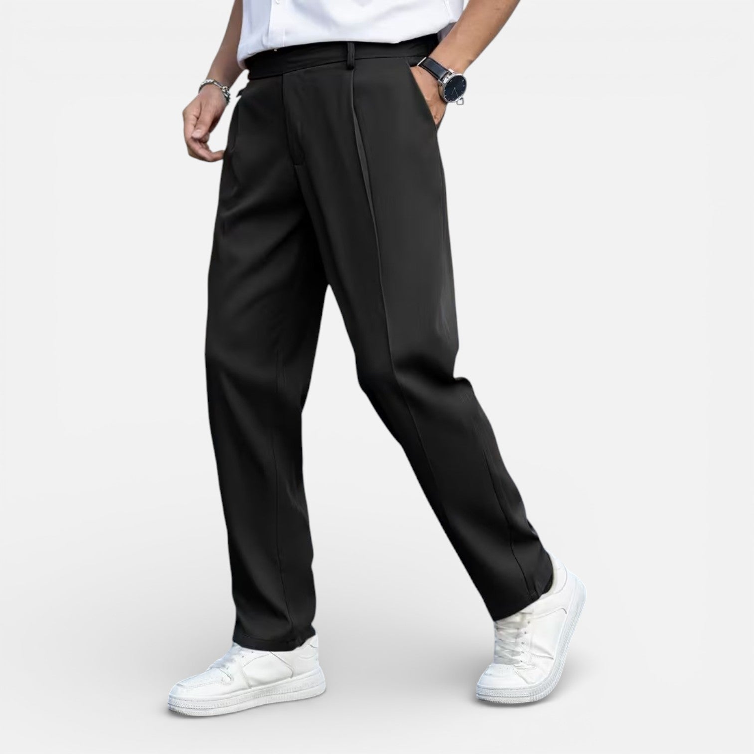 Men's Tailored Straight-Leg Dress Pants