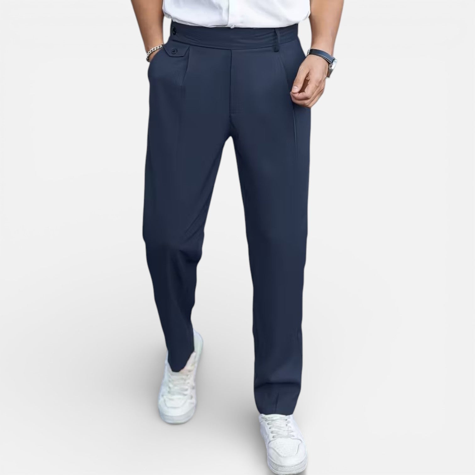 Men's Tailored Straight-Leg Dress Pants