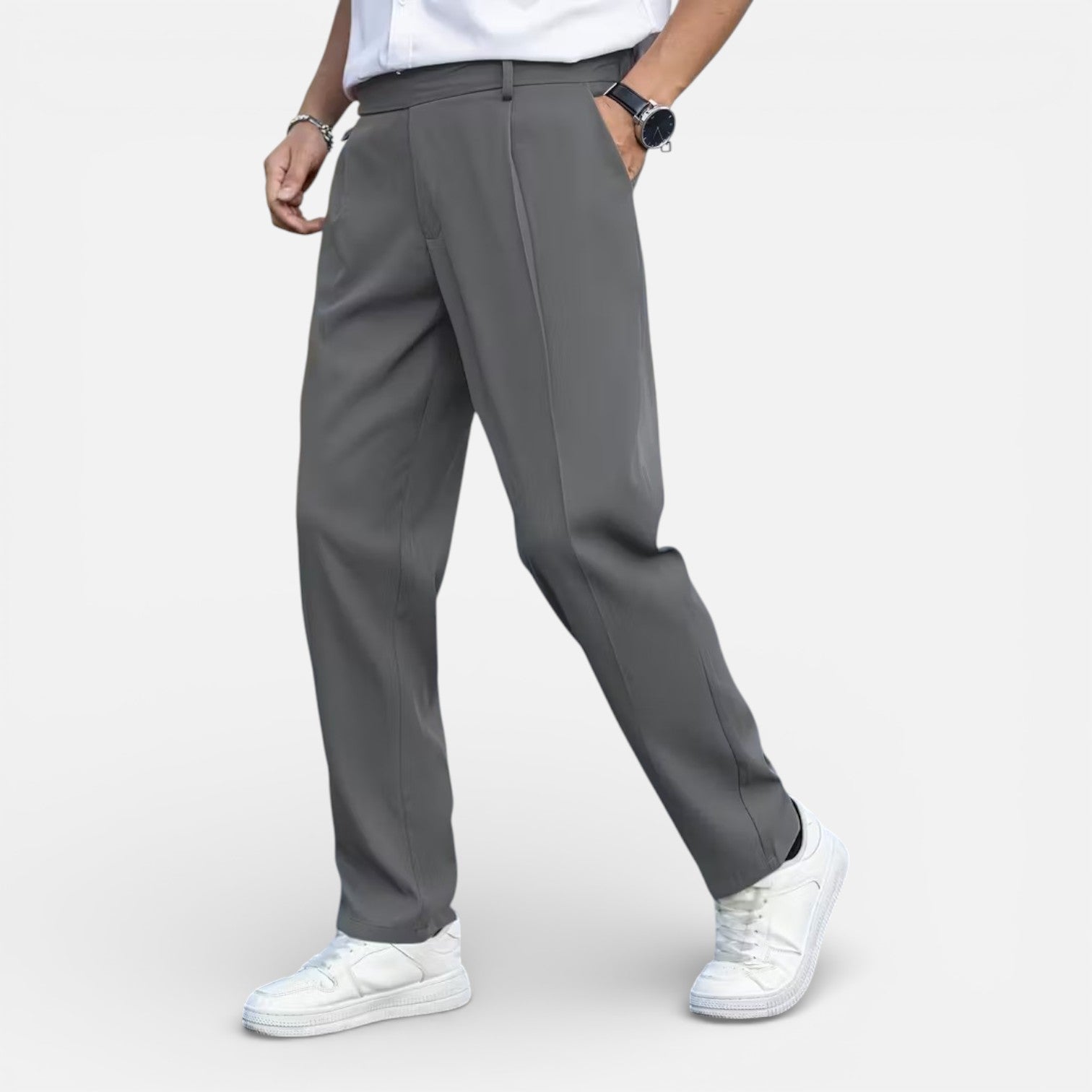 Men's Tailored Straight-Leg Dress Pants