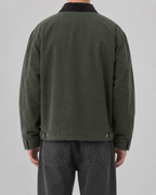 Men's Cotton Canvas Barn Jacket with Corduroy Collar