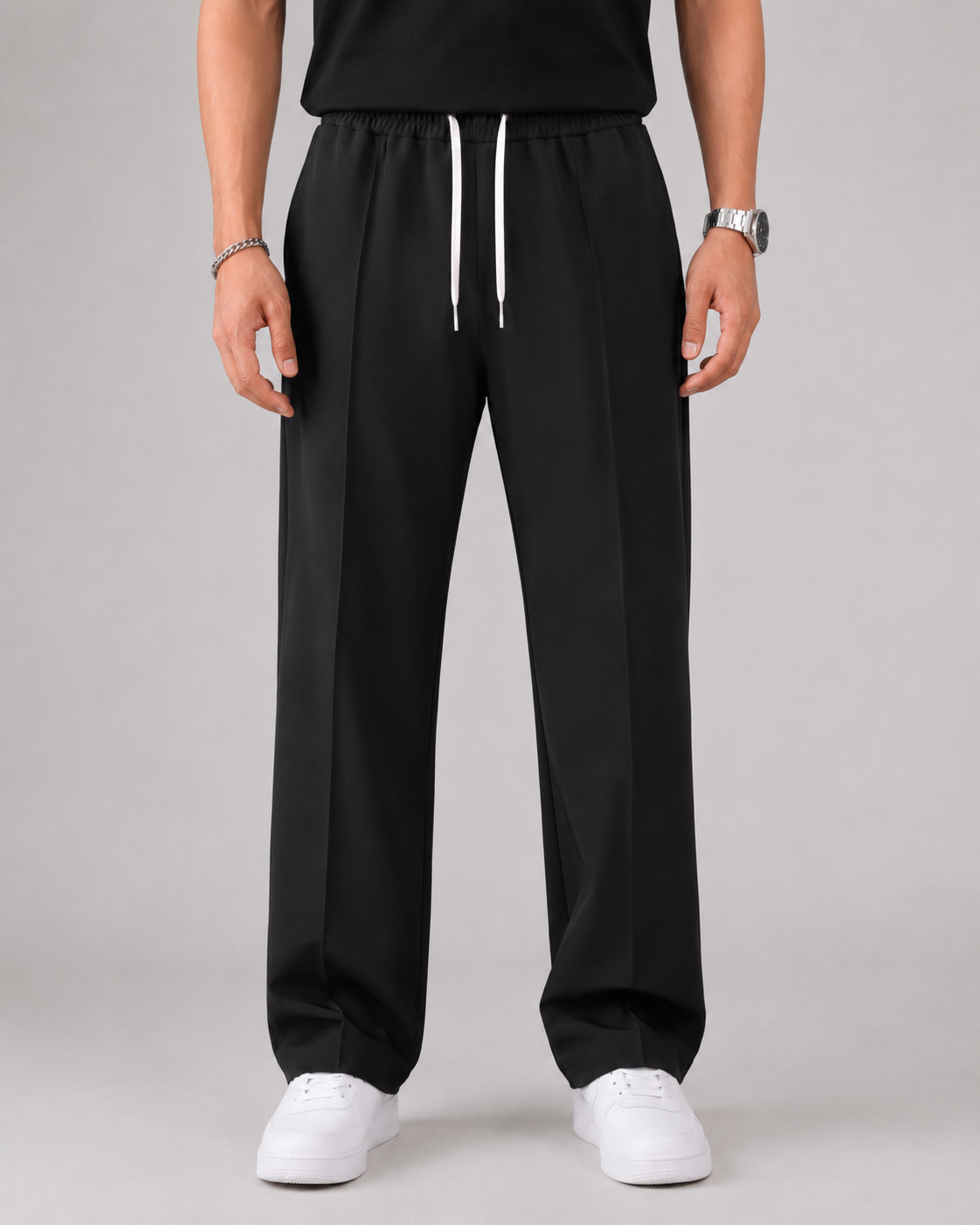 Men's Elastic-Waist Drawstring Pants