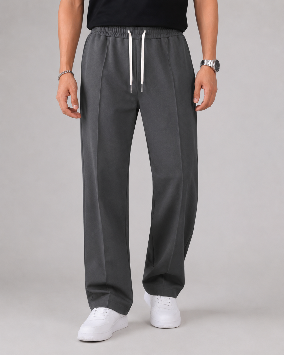 Men's Elastic-Waist Drawstring Pants