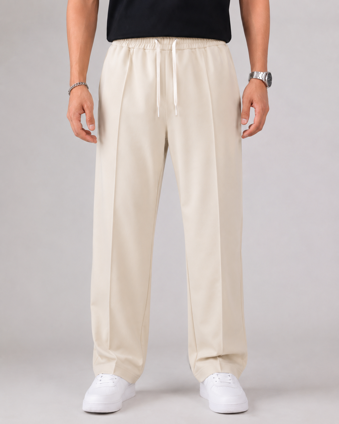 Men's Elastic-Waist Drawstring Pants
