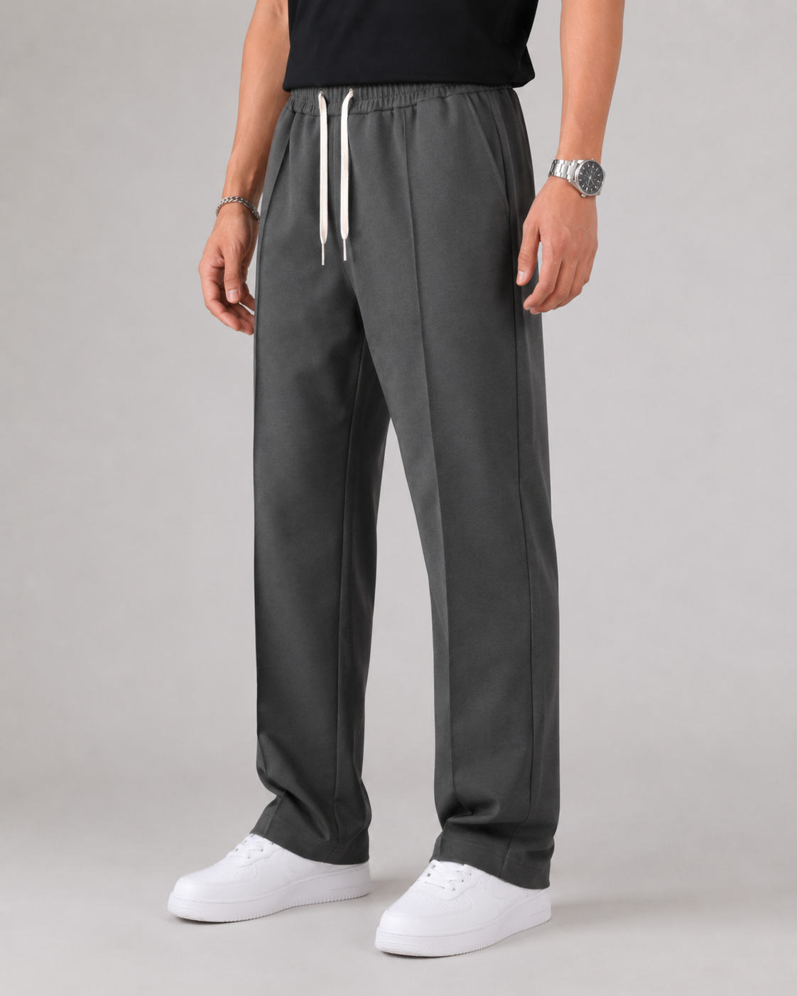 Men's Elastic-Waist Drawstring Pants