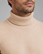 Men's Fine Knit Roll Neck Turtleneck Sweater