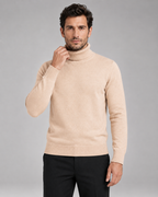 Men's Fine Knit Roll Neck Turtleneck Sweater
