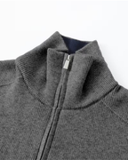 Men's Full-Zip Knit Cardigan - Stand Collar
