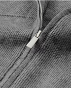 Men's Full-Zip Knit Cardigan - Stand Collar