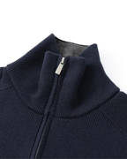 Men's Full-Zip Knit Cardigan - Stand Collar