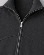 Men's Full-Zip Knit Cardigan - Stand Collar