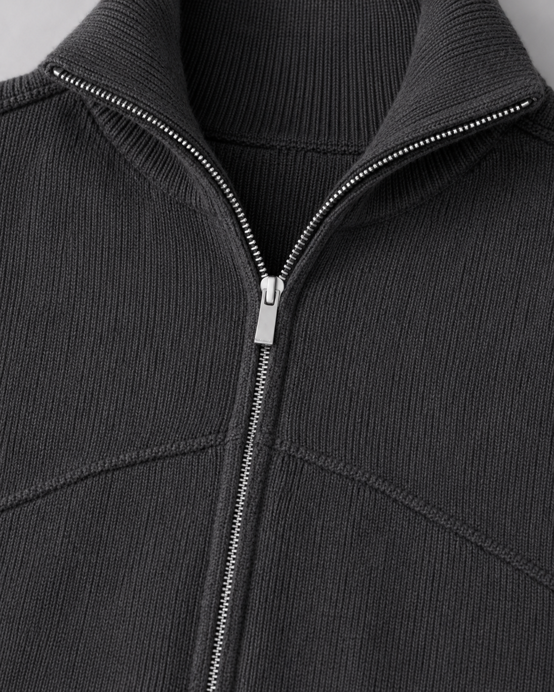 Men's Full-Zip Knit Cardigan - Stand Collar