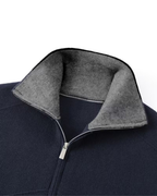 Men's Full-Zip Knit Cardigan - Stand Collar