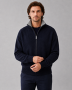 Men's Full-Zip Knit Cardigan - Stand Collar