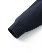 Men's Full-Zip Knit Cardigan - Stand Collar