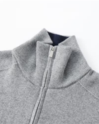 Men's Full-Zip Knit Cardigan - Stand Collar