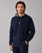 Men's Full-Zip Knit Cardigan - Stand Collar