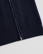 Men's Full-Zip Knit Cardigan with Stand Collar
