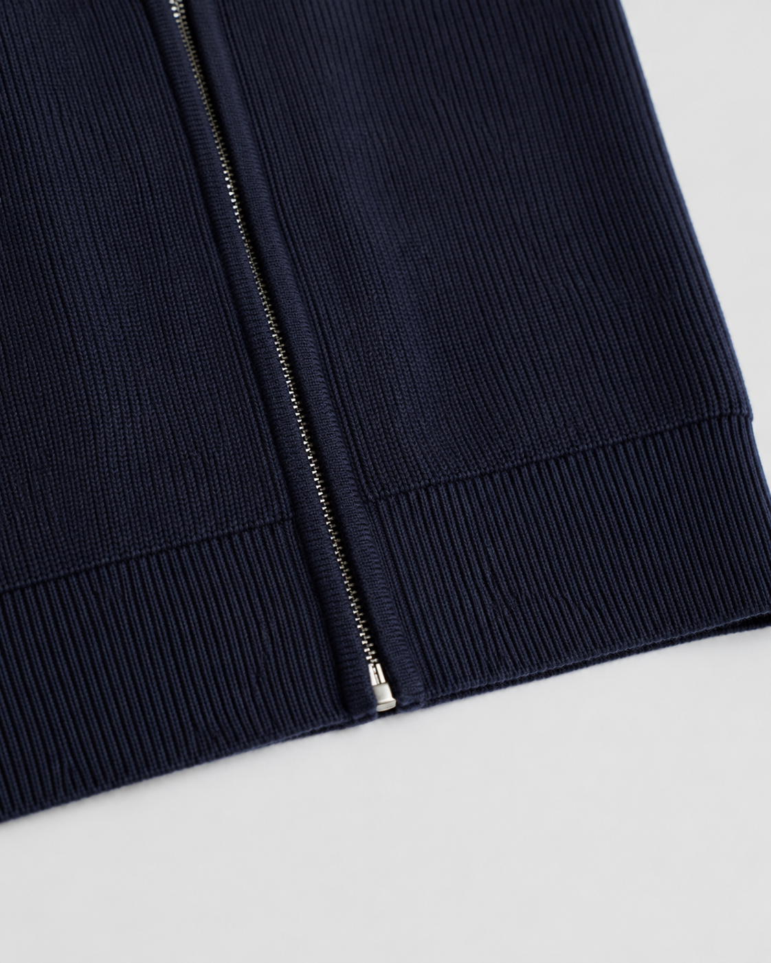 Men's Full-Zip Knit Cardigan with Stand Collar