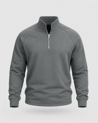 Men's Half-Zip Funnel Neck Sweater - Raglan Sleeve