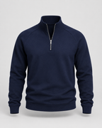 Men's Half-Zip Funnel Neck Sweater - Raglan Sleeve