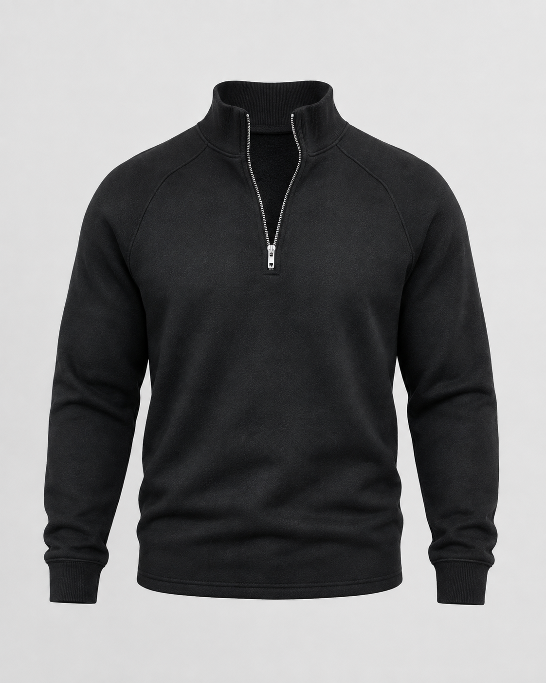 Men's Half-Zip Funnel Neck Sweater - Raglan Sleeve