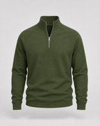 Men's Half-Zip Funnel Neck Sweater - Raglan Sleeve