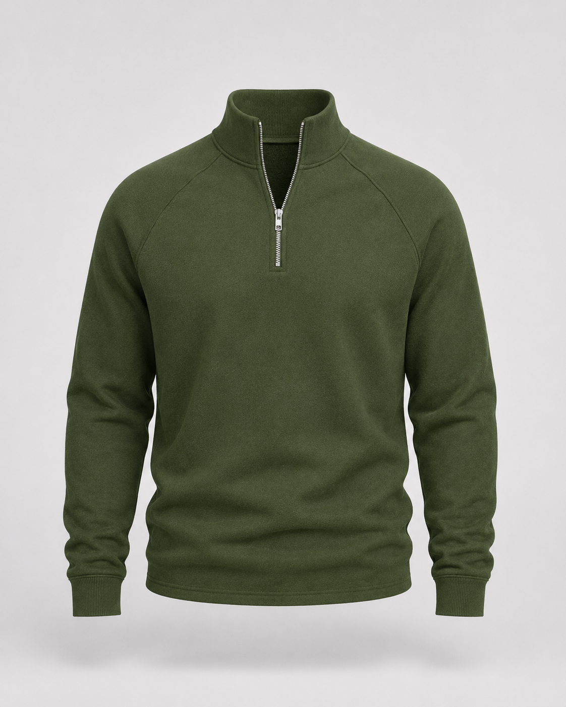 Men's Half-Zip Funnel Neck Sweater - Raglan Sleeve