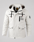 Men's Hooded Utility Parka with Storm Flap Pockets