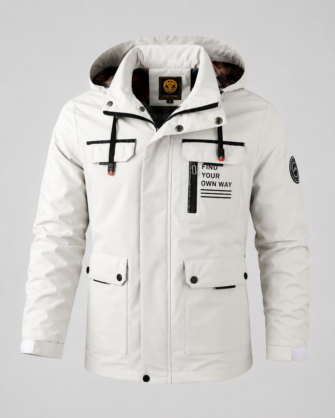 Men's Hooded Utility Parka with Storm Flap Pockets
