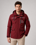 Men's Hooded Utility Parka with Storm Flap Pockets