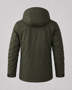 Men's Hooded Utility Parka with Storm Flap Pockets