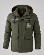 Men's Hooded Utility Parka with Storm Flap Pockets