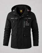 Men's Hooded Utility Parka with Storm Flap Pockets