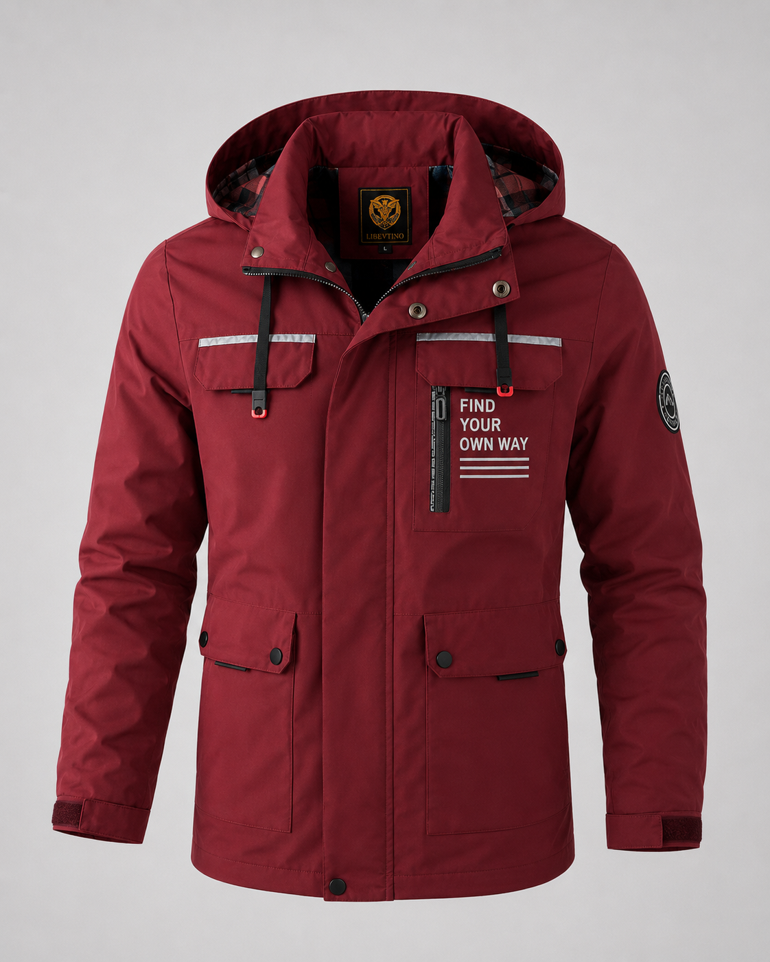 Men's Hooded Utility Parka with Storm Flap Pockets