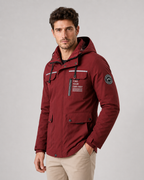 Men's Hooded Utility Parka with Storm Flap Pockets