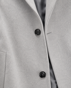 Men's Long Single-Breasted Overcoat - Notch Lapel Tailored Fit