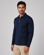 Men's Jersey Long Sleeve Polo Shirt