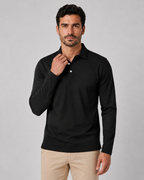 Men's Jersey Long Sleeve Polo Shirt