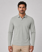 Men's Jersey Long Sleeve Polo Shirt