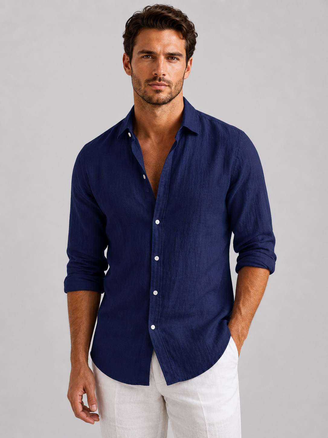 Men's Long-Sleeve Lightweight Casual Shirt