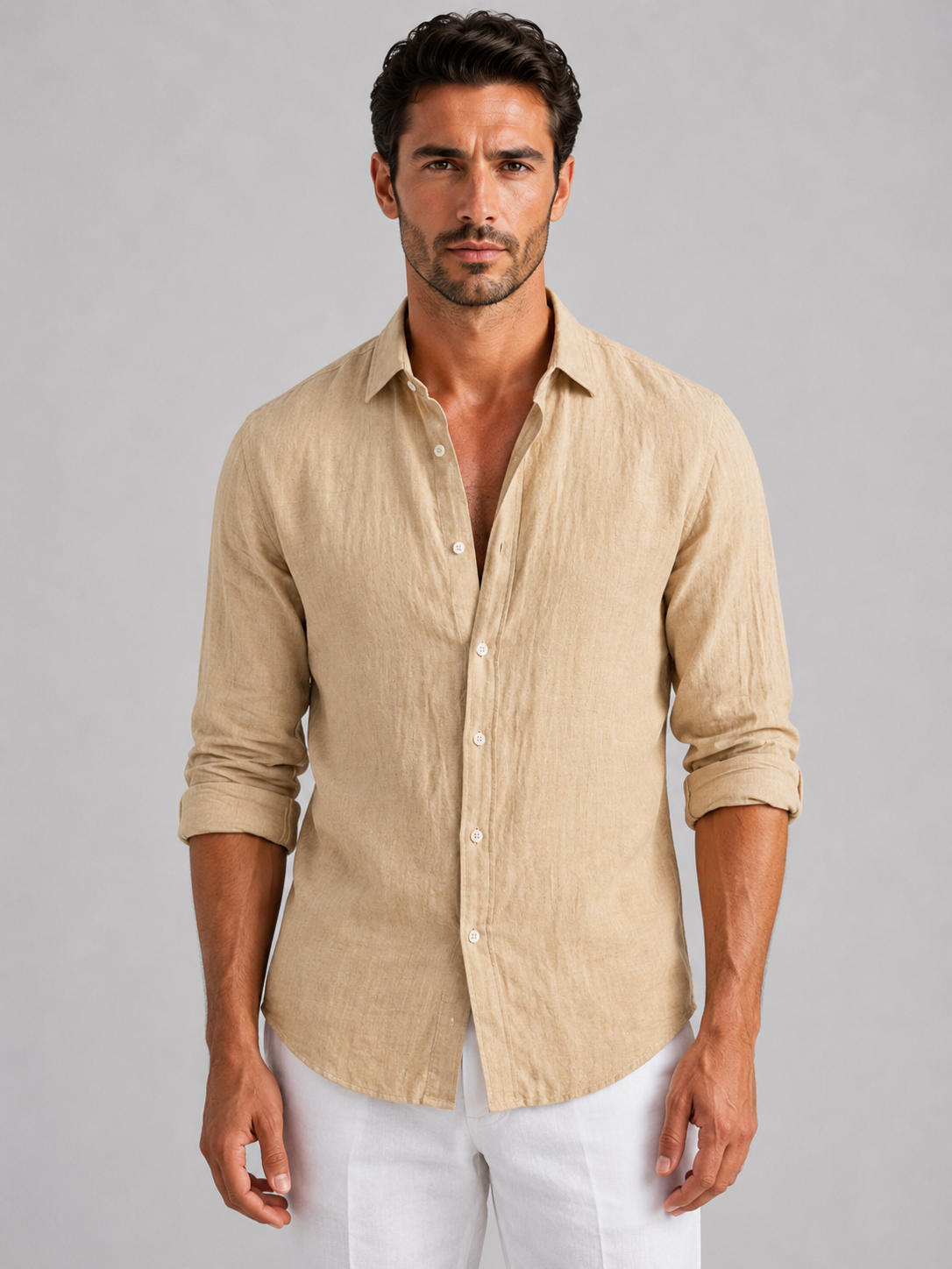 Men's Long-Sleeve Lightweight Casual Shirt