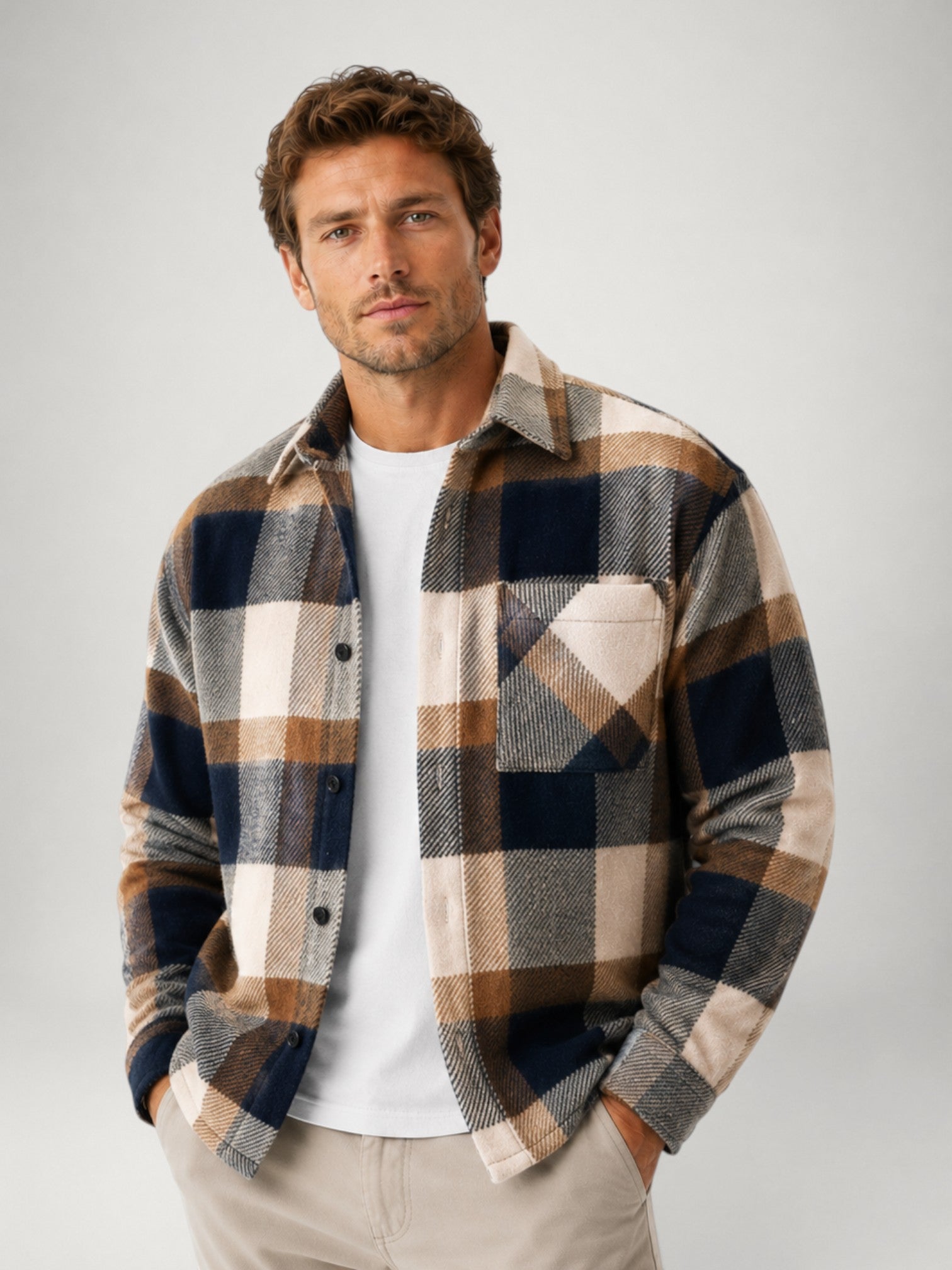 Men's Plaid Flannel Overshirt